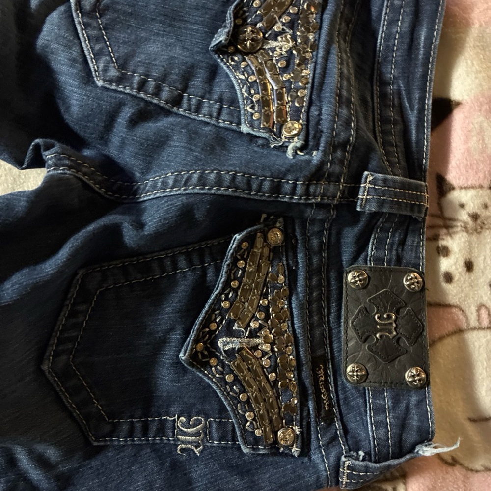Miss Me Dark Blue Embellished Jeans